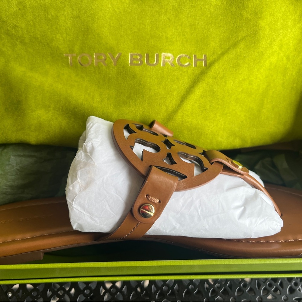 Tory Burch Tan Leather Sandals